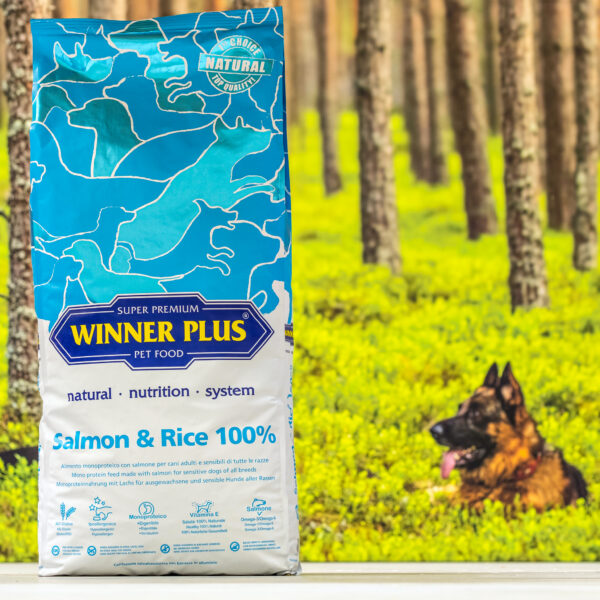 Winner Plus monoproteiin hüpoallergeenne gluteenivaba koeratoit Lõhe & riis Winner Plus monoproteiin hüpoallergeenne gluteenivaba koeratoit Lõhe & riis