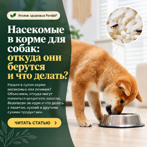 Насекомые в корме для собак: откуда они и что делать?