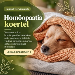 Homöopaatia koertel: FendaFi Tervisenurga bänner, magav kutsikas