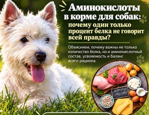 Аминокислоты в корме для собак: почему процент белка не рассказывает всей истории